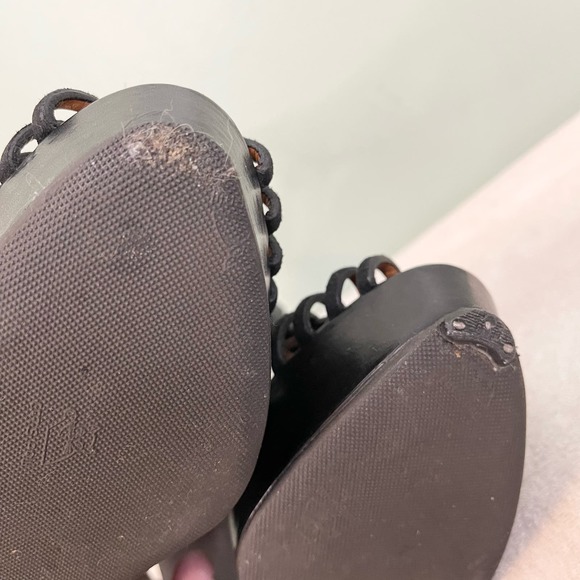 Givenchy Corinne Women's Leather Suede Gladiator Platform Wedge Heels Size 8 - Picture 11 of 15